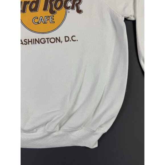 Rare Vintage 80s 90s Hard Rock Cafe Washington DC Hanes XL USA Crewneck Sweater - Picture 7 of 16